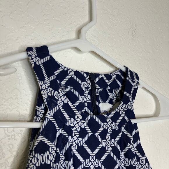 Jude Connally blue white nautical rope sleeveless wide leg jumpsuit size Small - Picture 7 of 15